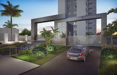 Imagem: O apartamento possui 1 Dormitório, 1 Suíte, 2 Banheiros, 1