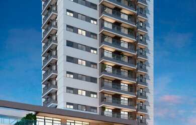 Imagem: O studio possui 1 Dormitório, 1 Banheiro, 27m² de Área e