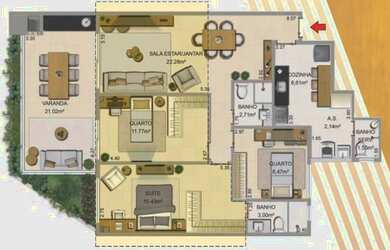 Imagem 14: Apartamento à venda no bairro Recreio dos Bandeirantes - Rio de Janeiro/RJ