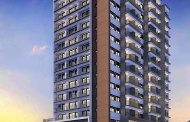 Imagem: O studio possui 1 Dormitório, 1 Banheiro, 26m² de Área e