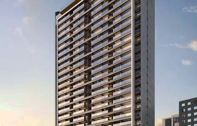 Imagem: O apartamento à venda possui 1 Dormitório, 1 Suíte, 2 Banheiros