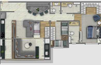 Imagem 14: Living Villaggio Tatuapé Pienza - Apartamento à venda no bairro Tatuapé...