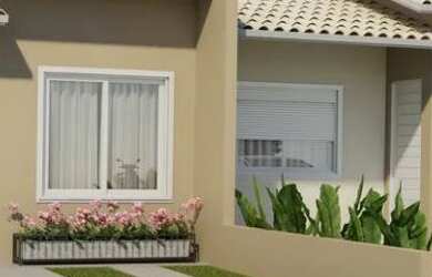 Imagem: A casa em condomínio possui 3 Dormitórios, 1 Suíte, 2 Banheiros