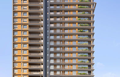 Imagem: O apartamento na cobertura possui 3 Dormitórios, 3 Suítes