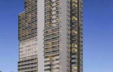 Imagem: O apartamento possui 1 Dormitório, 1 Suíte, 2 Banheiros, 1