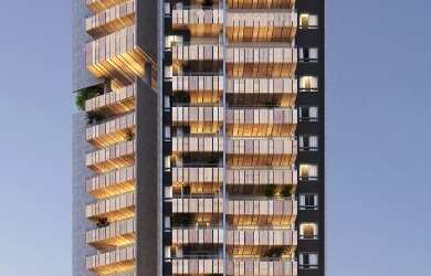 Imagem: O apartamento possui 1 Dormitório, 1 Banheiro, 1 Vaga na garagem