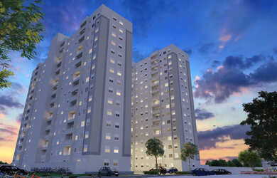 Imagem: O apartamento possui 2 Dormitórios, 1 Banheiro, 1 Vaga na garagem