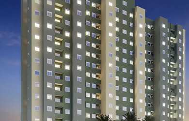 Imagem: O apartamento possui 2 Dormitórios, 1 Banheiro, 1 Vaga na garagem