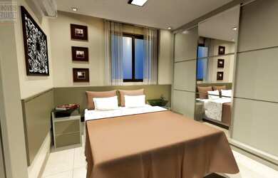 Imagem: O apartamento possui 2 Dormitórios, 1 Suíte, 2 Banheiros