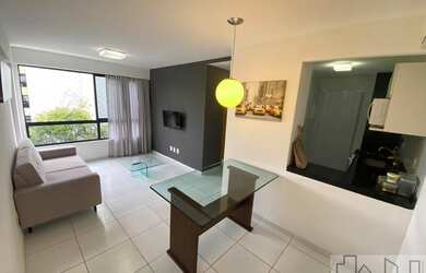 Imagem: O apartamento possui 1 Dormitório, 1 Banheiro, 1 Vaga na garagem