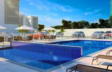 Imagem: O apartamento possui 2 Dormitórios, 1 Banheiro, 1 Vaga na garagem