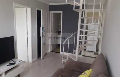 Imagem: O apartamento na cobertura possui 3 Dormitórios, 2 Banheiros