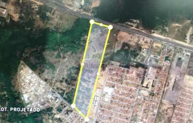 Imagem: O terreno possui 190.000m² de Área e está localizado em