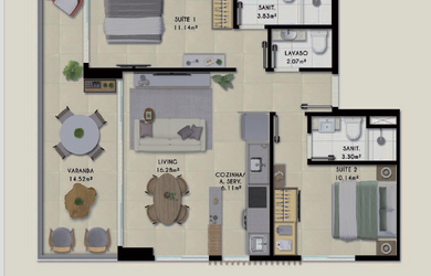 Imagem 2: Graça, Apartamento Para Venda, 67m2, 02 Quartos Com 02 Suítes, Nascente,...