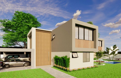 Imagem: A casa possui 5 Dormitórios, 5 Suítes, 7 Banheiros, 3 Vagas