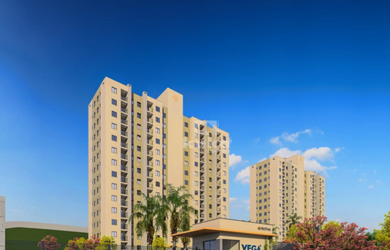 Imagem: O apartamento possui 2 Dormitórios, 1 Banheiro, 1 Vaga na garagem