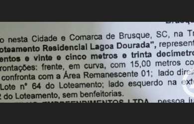 Imagem: O terreno possui 525m² de Área e está localizado em Souza