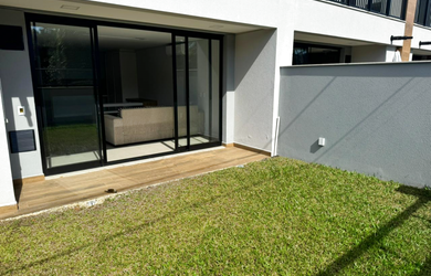 Imagem: O apartamento possui 1 Dormitório, 1 Banheiro, 1 Vaga na garagem